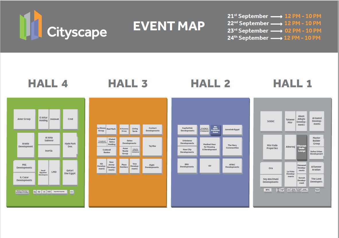 Cityscape Egypt 2022 Event Map